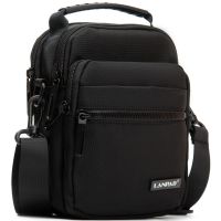 Сумка мужская через плечо Lanpad Черная (LAN82077 black)