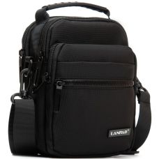 Сумка мужская через плечо Lanpad Черная (LAN82077 black)