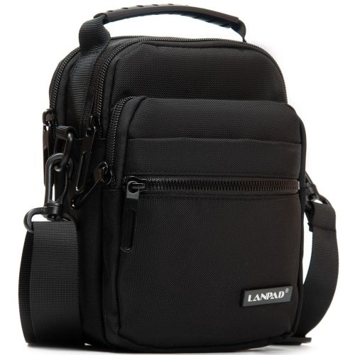 Сумка мужская через плечо Lanpad Черная (LAN82077 black)