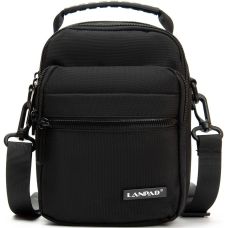 Сумка мужская через плечо Lanpad Черная (LAN82077 black)