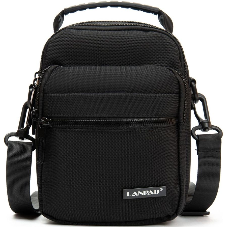 Сумка мужская через плечо Lanpad Черная (LAN82077 black)
