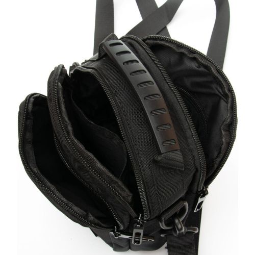 Сумка мужская через плечо Lanpad Черная (LAN82077 black)