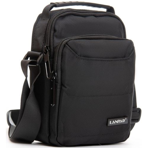 Сумка через плечо Lanpad мужская Черная (LAN3730 black)