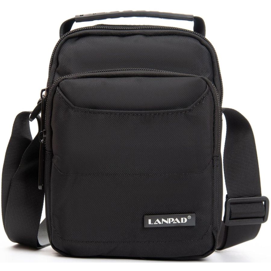 Сумка через плечо Lanpad мужская Черная (LAN3730 black)