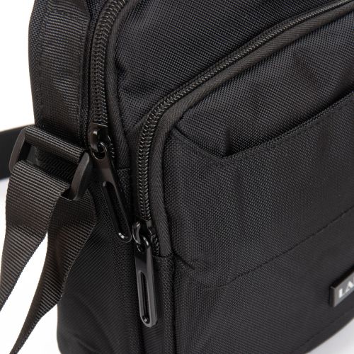 Сумка через плечо Lanpad мужская Черная (LAN3730 black)