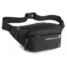 Сумка поясная мужская Confident 33х15 см Черная