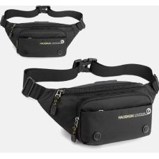 Сумка поясная мужская Confident 33х15 см Черная