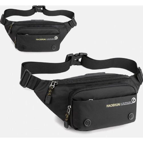 Сумка поясная мужская Confident 33х15 см Черная