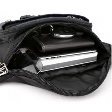 Сумка поясная мужская Confident 33х15 см Черная