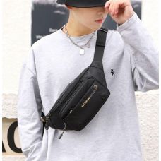 Сумка поясная мужская Confident 33х15 см Черная