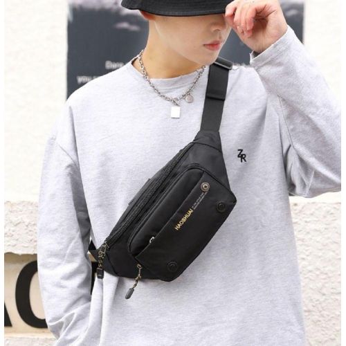 Сумка поясная мужская Confident 33х15 см Черная