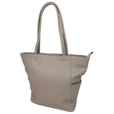 Женская кожаная сумка на двух ручках Borsacomoda Украина Бежевая