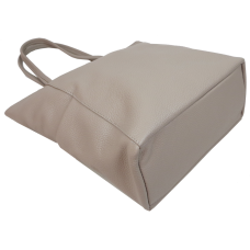 Женская кожаная сумка на двух ручках Borsacomoda Украина Бежевая