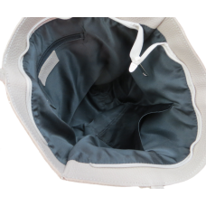 Женская кожаная сумка на двух ручках Borsacomoda Украина Бежевая