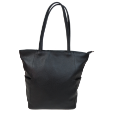 Женская кожаная сумка на двух ручках Borsacomoda Украина Черная