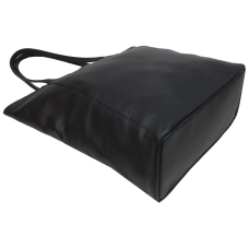 Женская кожаная сумка на двух ручках Borsacomoda Украина Черная