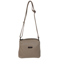 Женская кожаная сумка через плечо кросс-боди Borsacomoda Бежевая