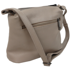 Женская кожаная сумка через плечо кросс-боди Borsacomoda Бежевая