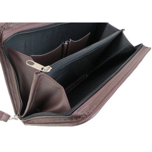 Папка деловая для документов из эко кожи Exclusive коричневая