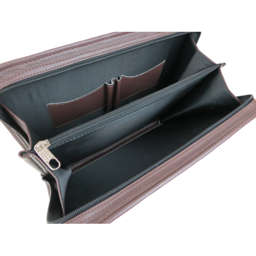 Папка деловая для документов из эко кожи Exclusive коричневая