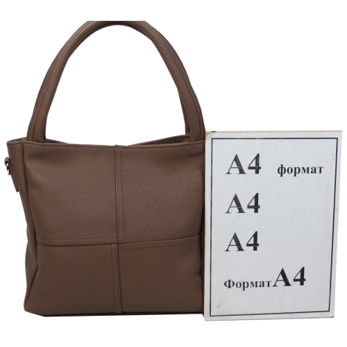 Женская кожаная сумка на двух ручках Borsacomoda Коричневая