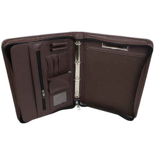 Деловая папка из экологической кожи Коричневая Амо