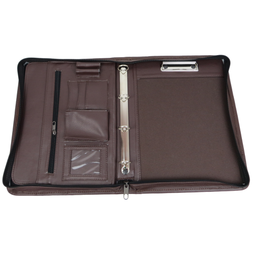 Деловая папка из экологической кожи Коричневая Амо