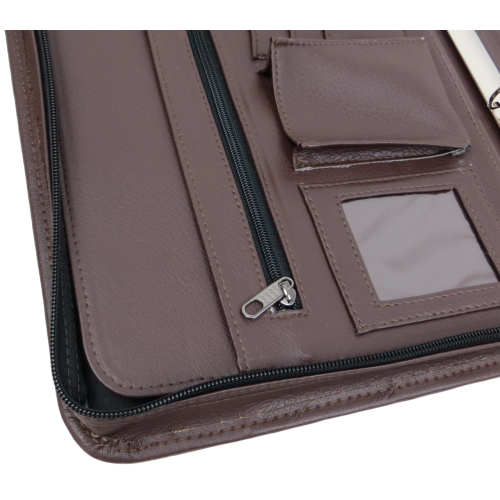 Деловая папка из экологической кожи Коричневая Амо