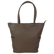 Женская кожаная сумка на двух ручках Borsacomoda, Украина коричневая