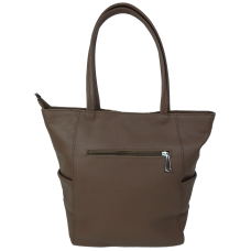 Женская кожаная сумка на двух ручках Borsacomoda, Украина коричневая