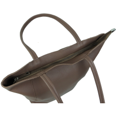 Женская кожаная сумка на двух ручках Borsacomoda, Украина коричневая