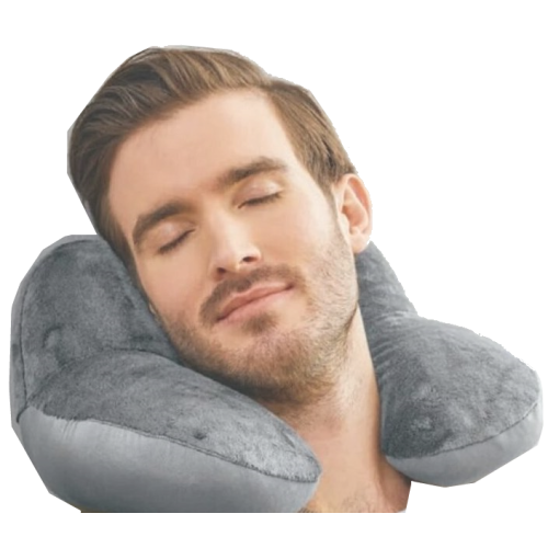 Дорожная подушка с наполнителем из шариков полистирола 3D Livarno Home серая