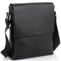 Сумка мужская из натуральной кожи Tiding Bag Черная