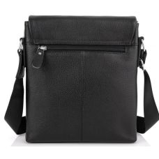 Сумка мужская из натуральной кожи Tiding Bag Черная