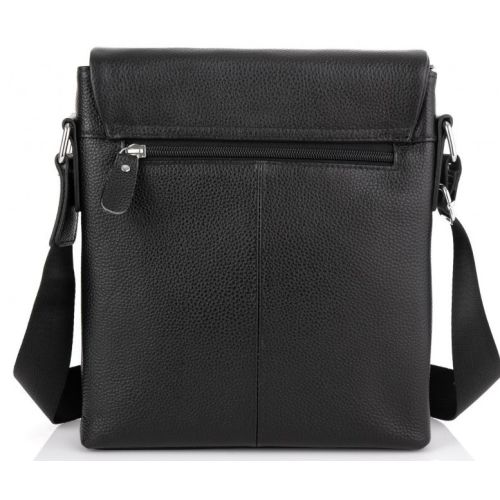 Сумка мужская из натуральной кожи Tiding Bag Черная