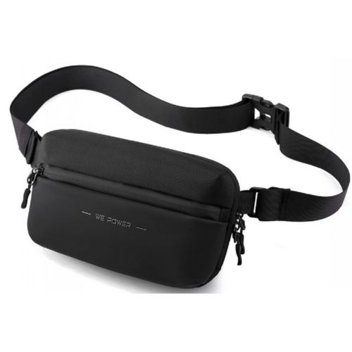 Сумка поясная из ткани бананка Confident черная