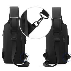 Cумка, слинг нагрудная на ремне Confident Черная