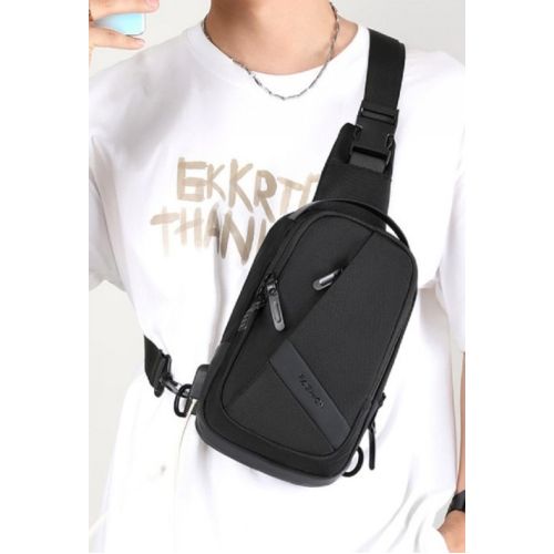 Мужская сумка-слинг из ткани Confident Черная