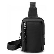 Мужская сумка слинг из ткани Confident Черная