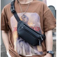 Сумка на пояс мужская тканевая Confident Черная