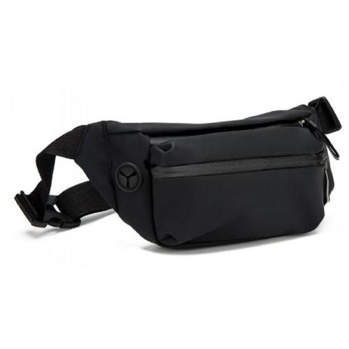 Сумка на пояс мужская тканевая Confident Черная