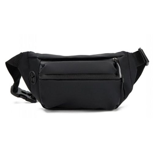 Сумка на пояс мужская тканевая Confident Черная