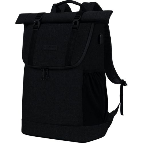 Офисный рюкзак с отделением для ноутбука 15,6 Kroser Roll Top Черный