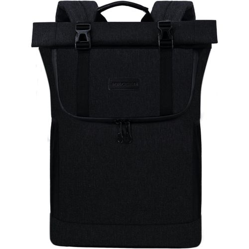 Офисный рюкзак с отделением для ноутбука 15,6 Kroser Roll Top Черный