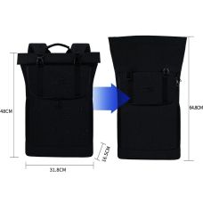 Офисный рюкзак с отделением для ноутбука 15,6 Kroser Roll Top Черный