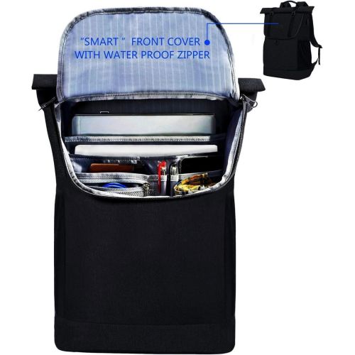 Офисный рюкзак с отделением для ноутбука 15,6 Kroser Roll Top Черный