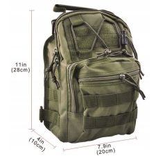 Тактическая сумка слинг армейский рюкзак через плечо Green Tactical