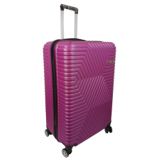 Большой пластиковый чемодан на колесах 115L GD Polo Темно-розовый