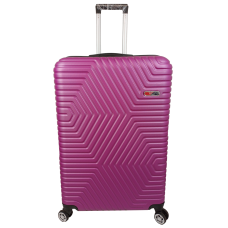 Большой пластиковый чемодан на колесах 115L GD Polo Темно-розовый