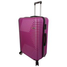 Большой пластиковый чемодан на колесах 115L GD Polo Темно-розовый